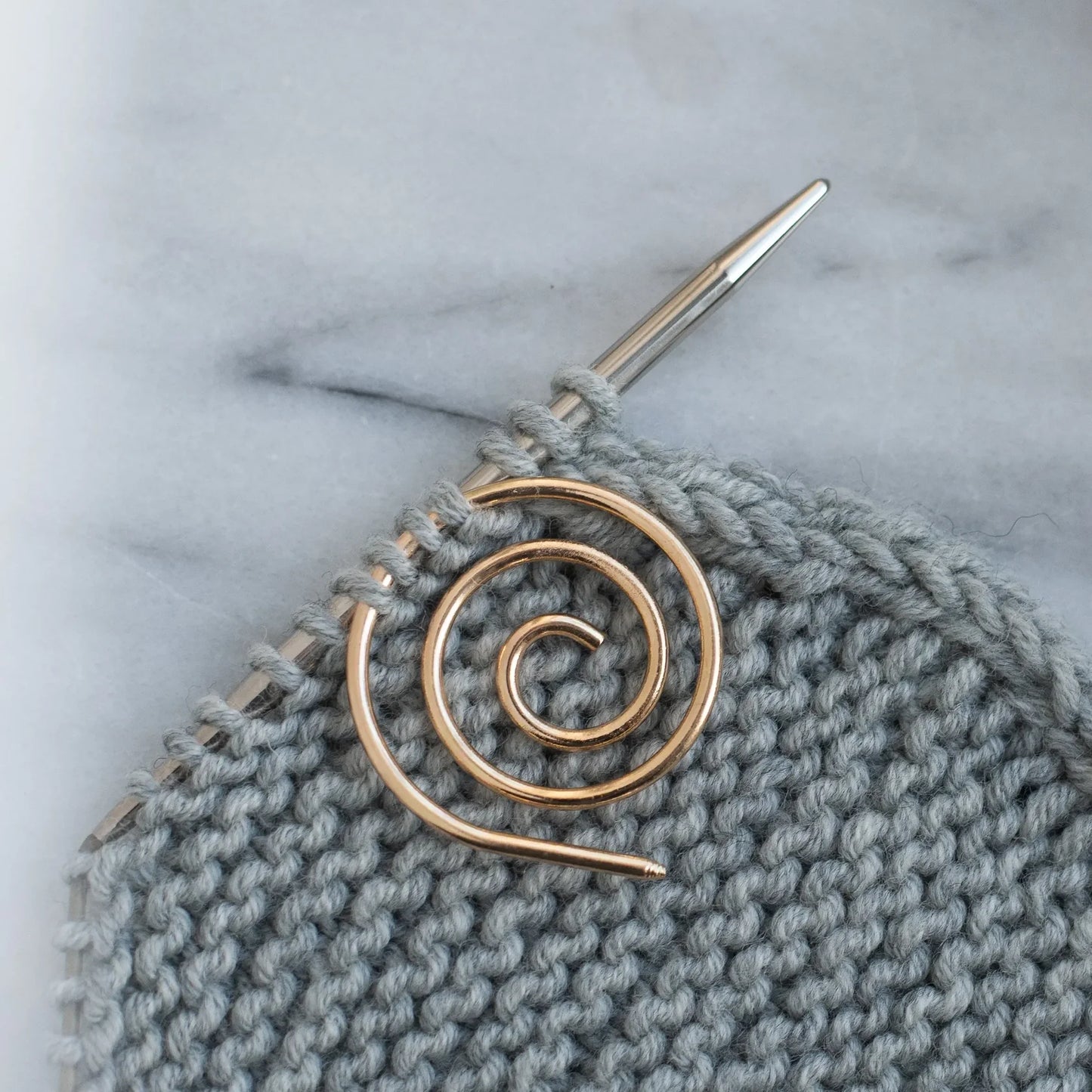 Spiral kaðalprjónn